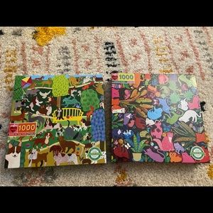 2 eeboo puzzles! 1000 pieces each!